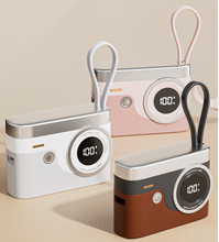 H504多功能CCD2代充電寶/快充超薄迷你/小巧便攜可愛/超大容量自帶二線/相機(jī)移動電源10000毫安/充電寶工廠/批發(fā)/定制/適用于蘋果15華為小米